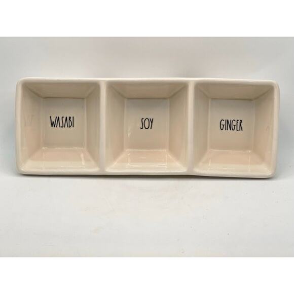 Rae Dunn Wasabi Soy Ginger Condiments Tray - Picture 1 of 4